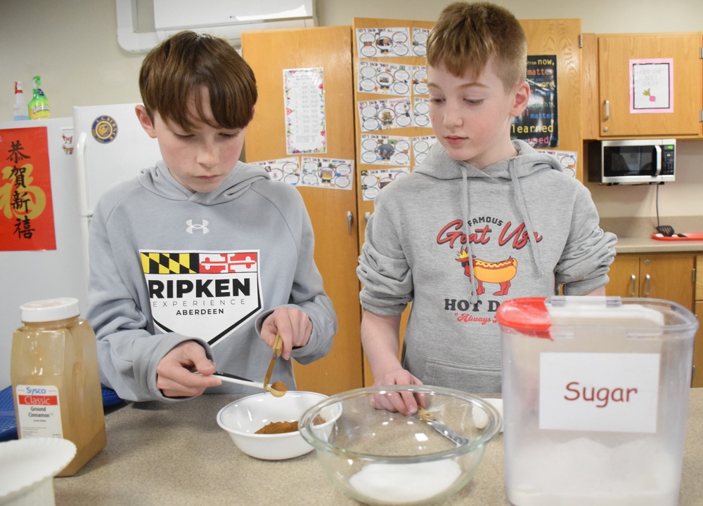 Berner FACS Students learning to cook