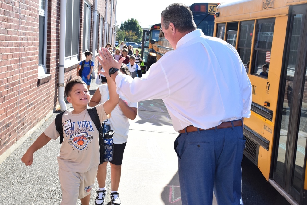 Dr Brennan welcomes student back to school