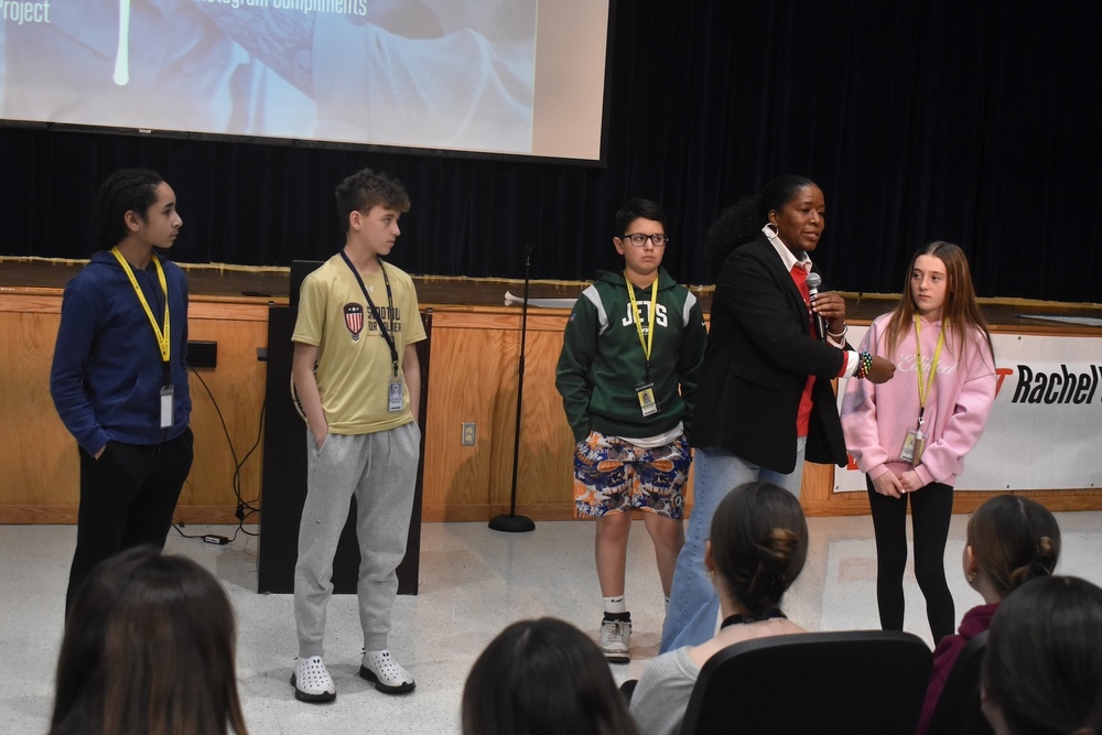 berner students participating in rachel's challenge event