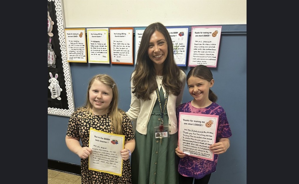 Teacher Appreciation from Third Grade