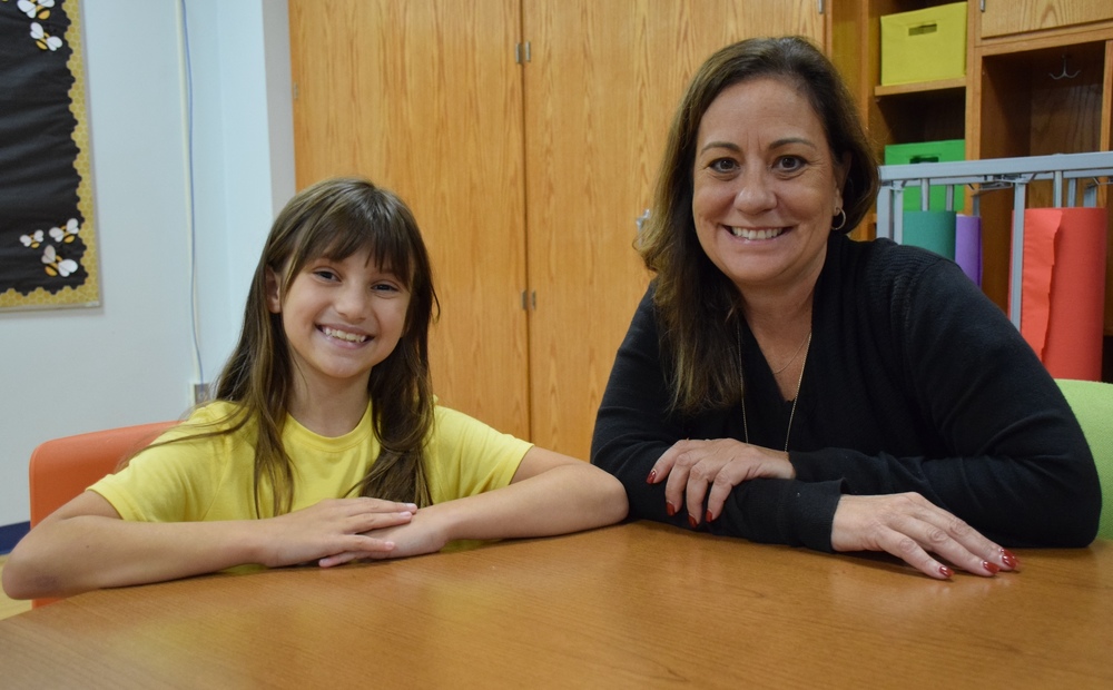 Unqua student, Gia Earns National Award for Efforts to Save Turtle Species. Pictured with Katie Fasano, Supervisor of Science grades k-5