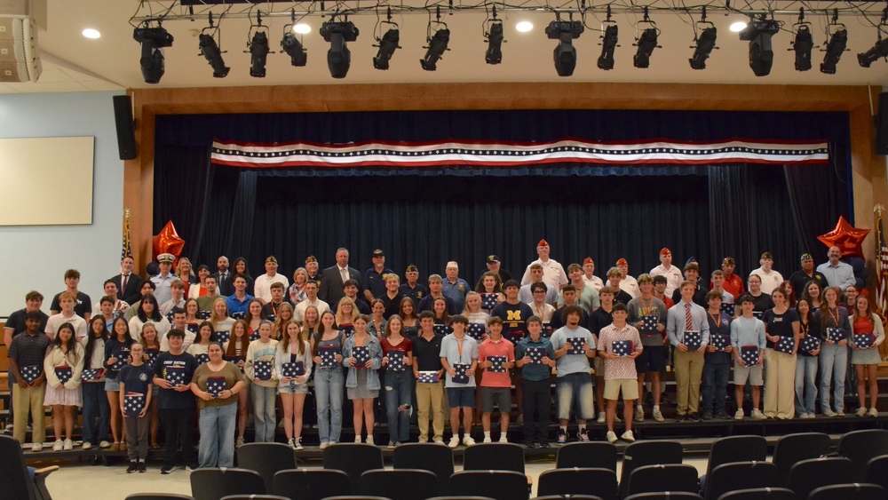 MHS flags for Freedom event