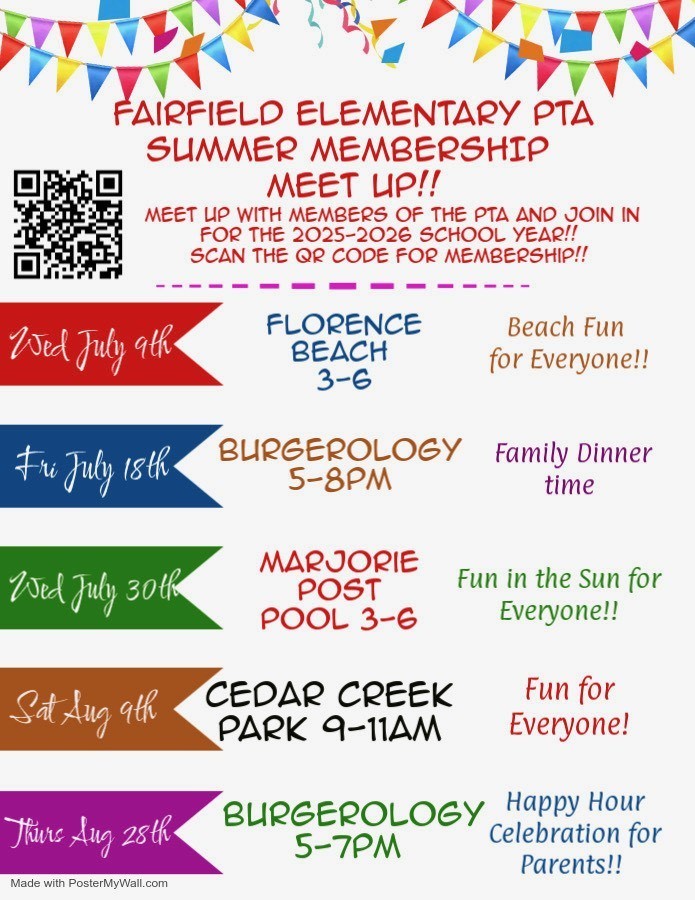 Join Fairfield's PTA today! 