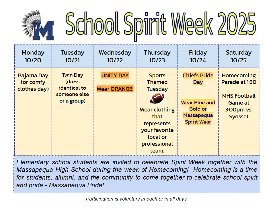 School Spirit Week 2025
