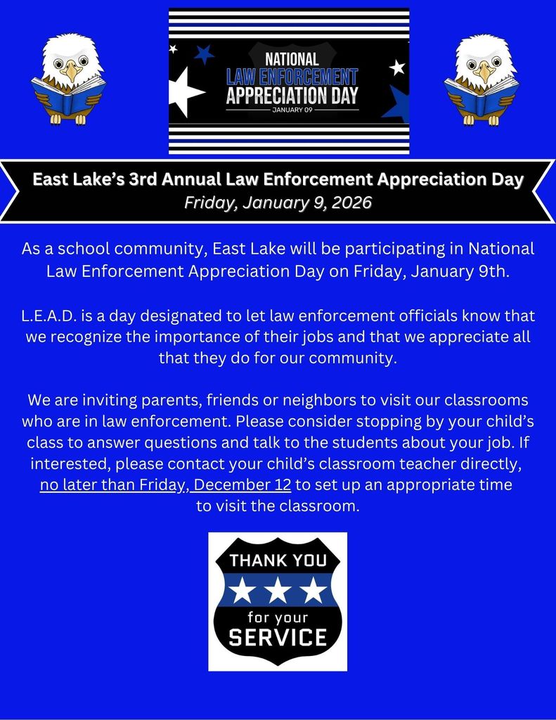 East Lake's 3rd  Annual Law Enforcement Appreciation Day