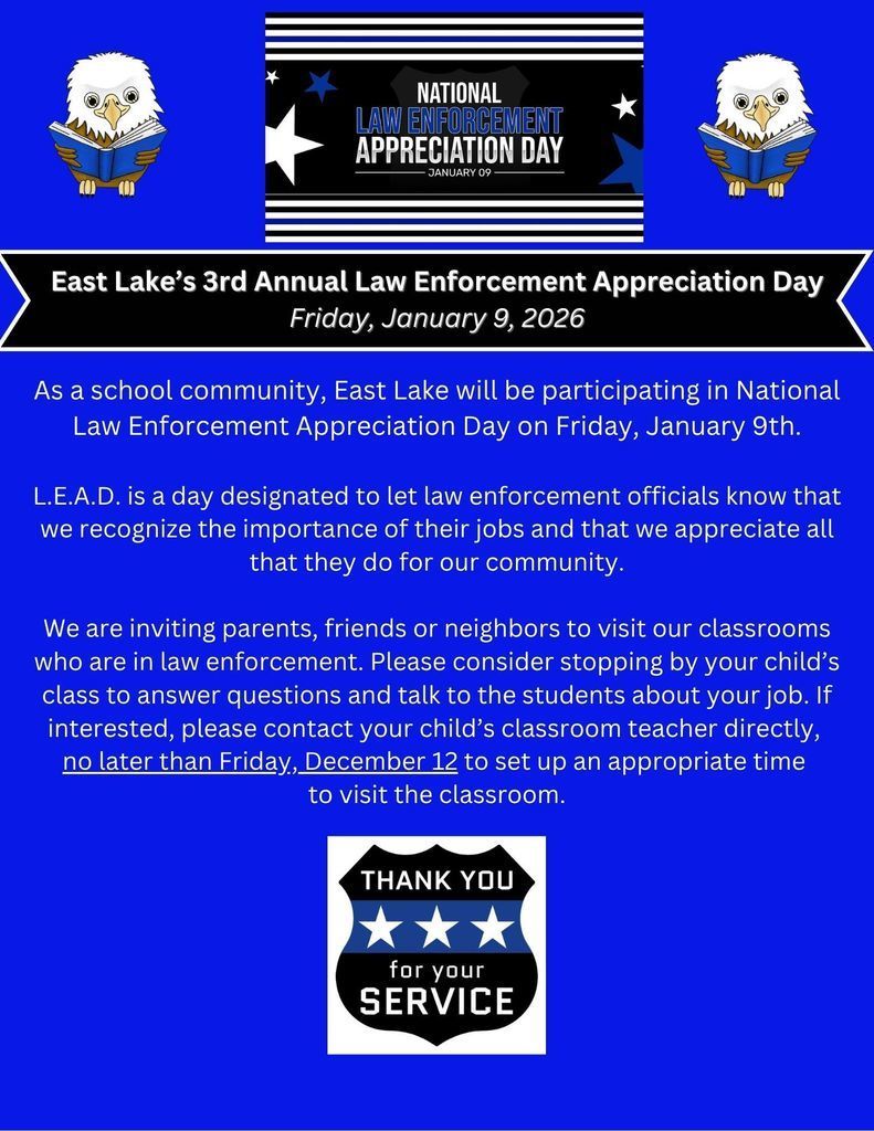 East Lake's 3rd  Annual Law Enforcement Appreciation Day