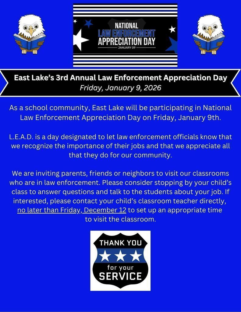 East Lake's 3rd  Annual Law Enforcement Appreciation Day