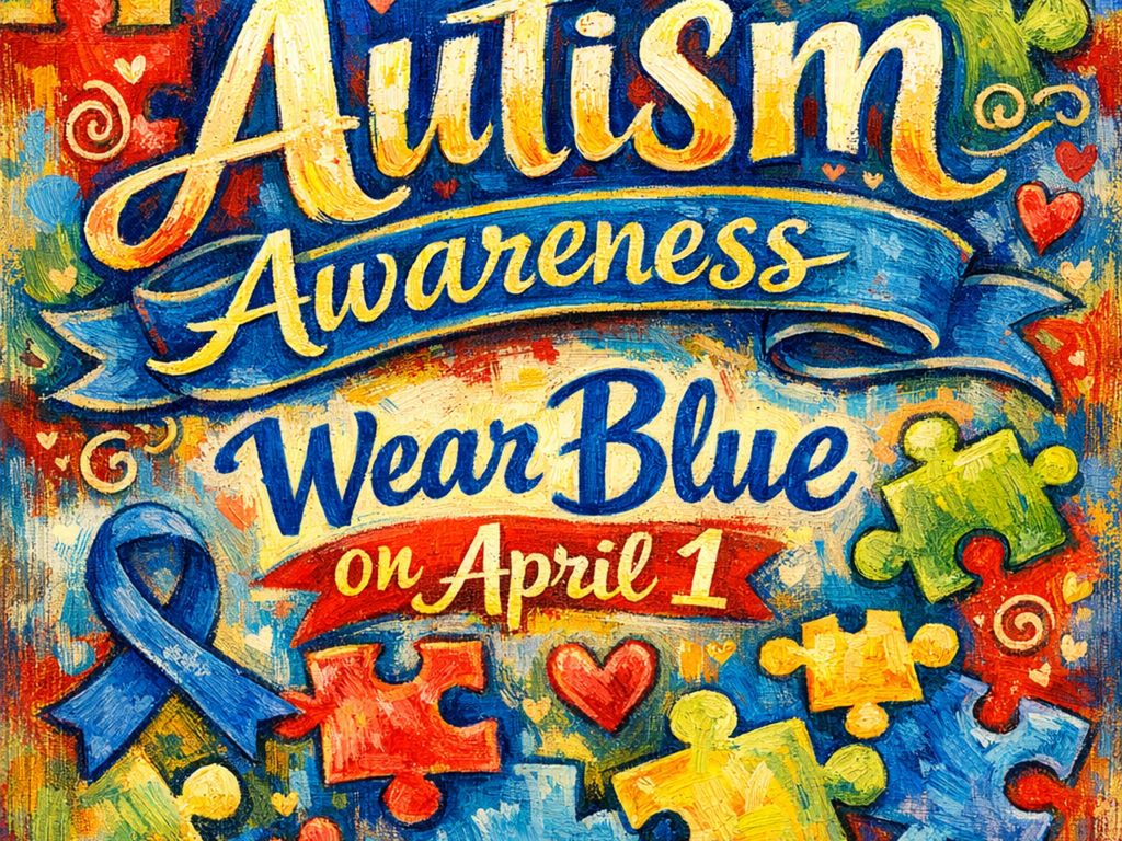 Autism Awareness - Wear Blue April 1, 2026