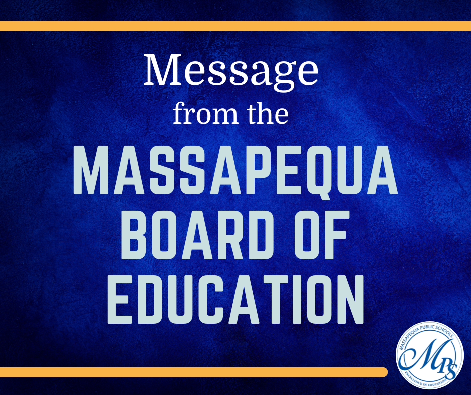 Message from Massapequa BOE - Special Public Meeting June 09, 2026