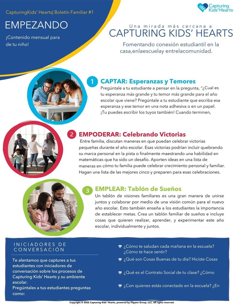 Capturing Kids Hearts Newsletter (Spanish)
