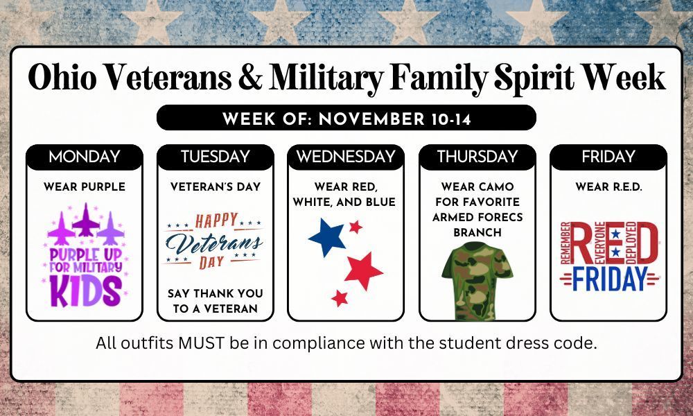 Ohio Veterans & Military Family Spirit Week