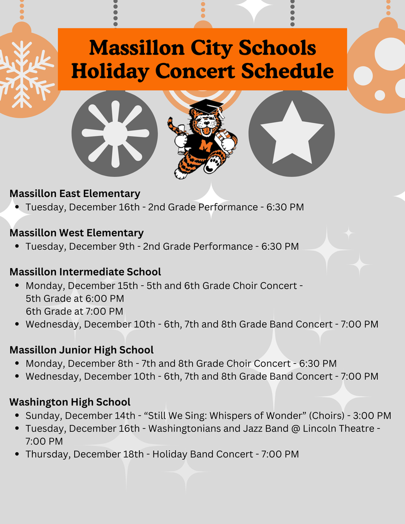 Holiday Concert Schedule