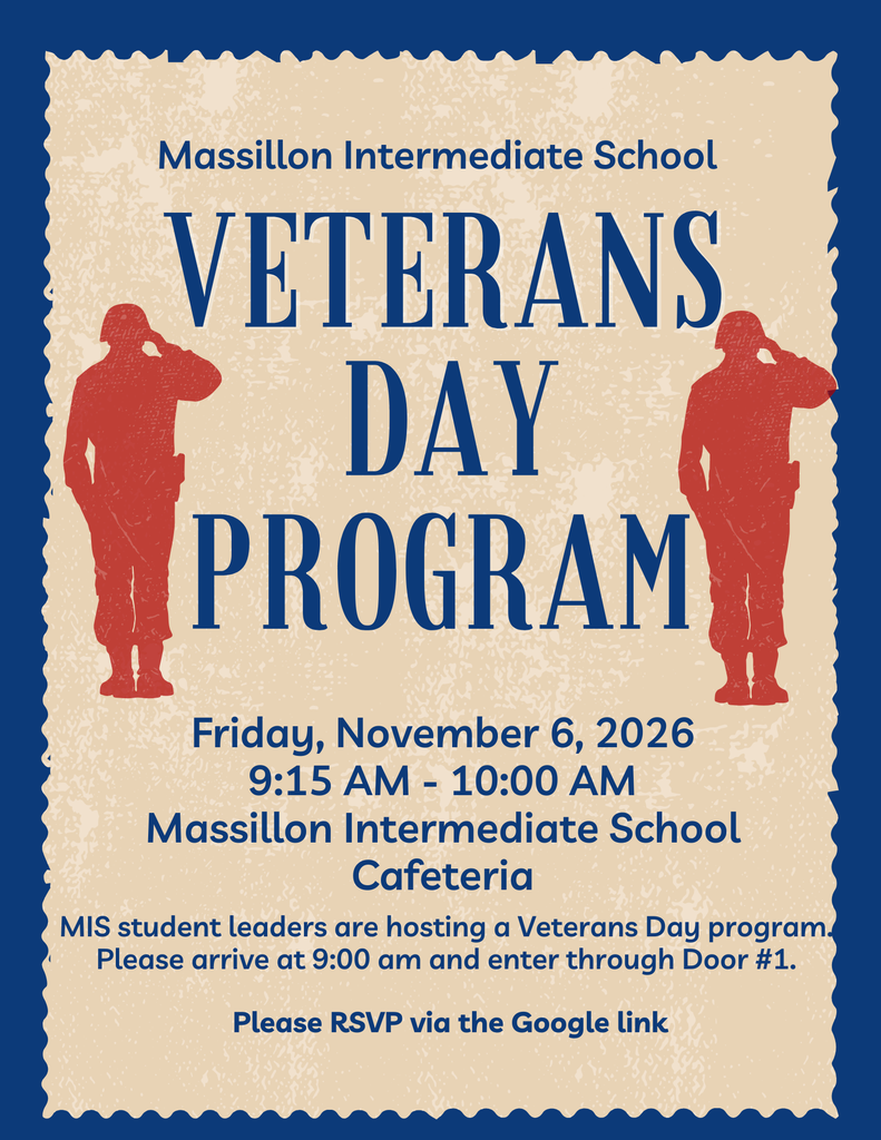 Massillon Intermediate School Veterans Day Program - Friday, November 6, 2026 9:15 AM-10:00 AM