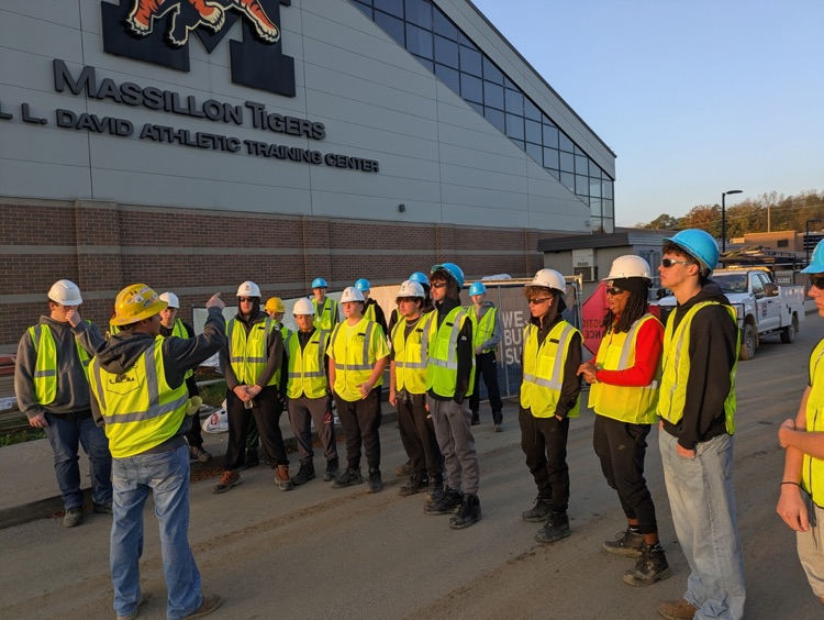 students at construction site 