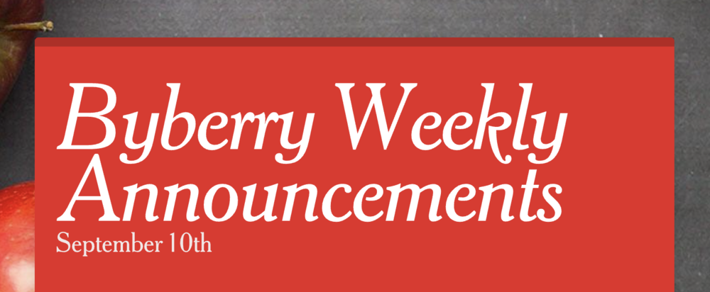 Weekly Announcements