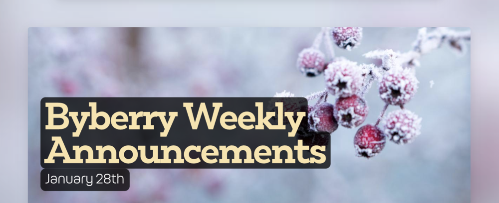 Announcements- January 28th