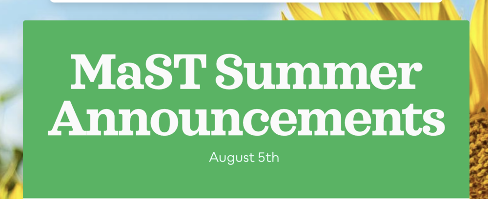 Announcements - August 5th