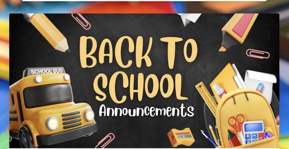 Announcements - August 25th