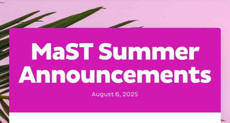 summer announcements August 6th