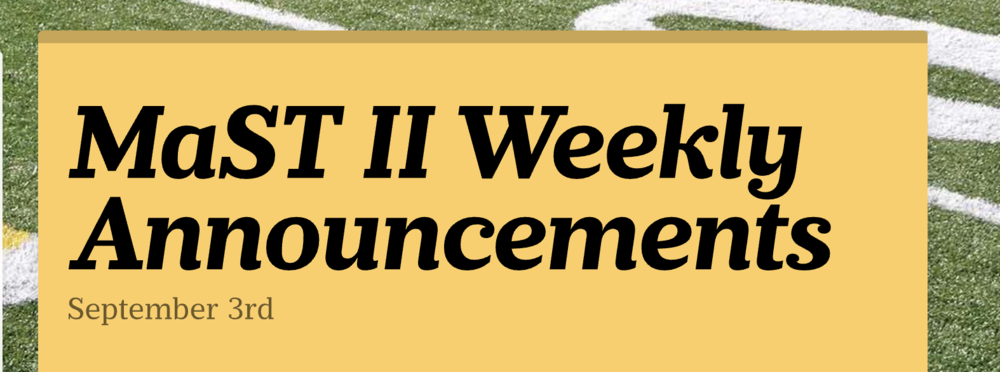 announcements