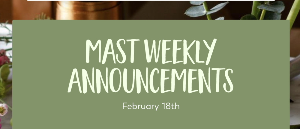 Announcements - February 18th