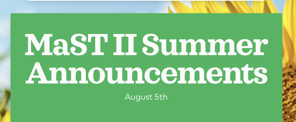 Announcements - August 5th