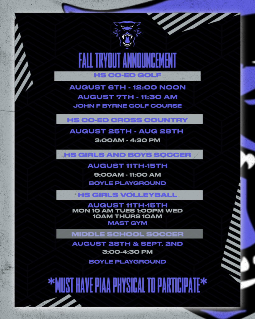 Fall Tryout Announcement