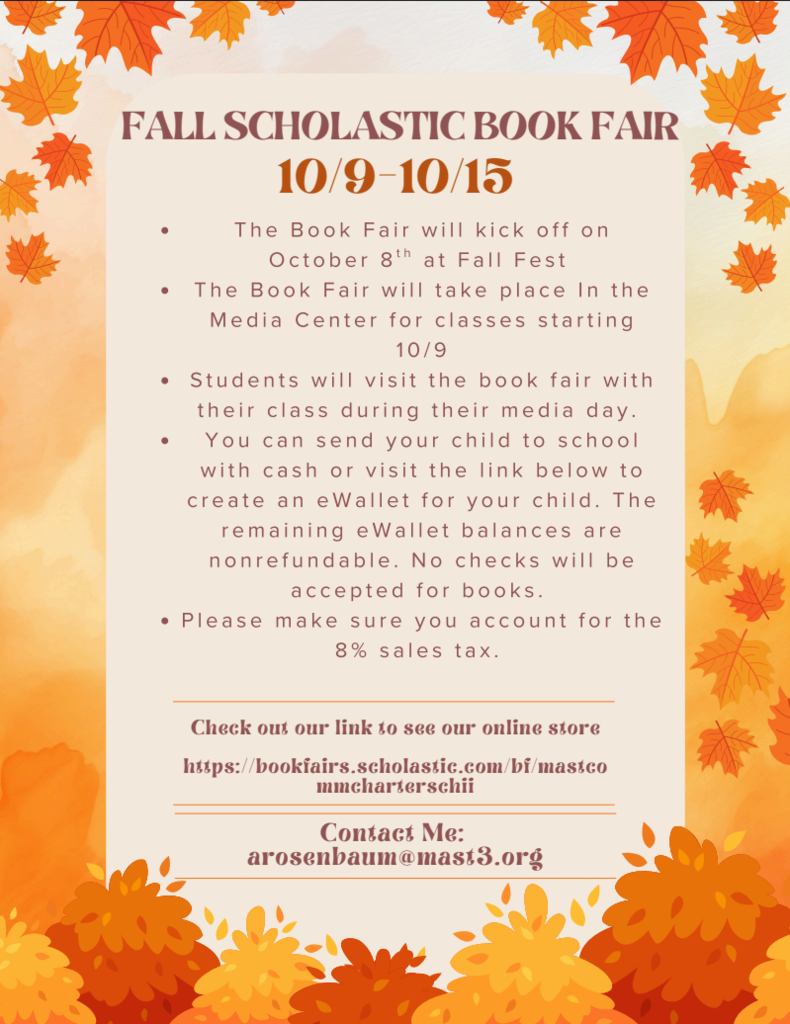 fall book fair flyer