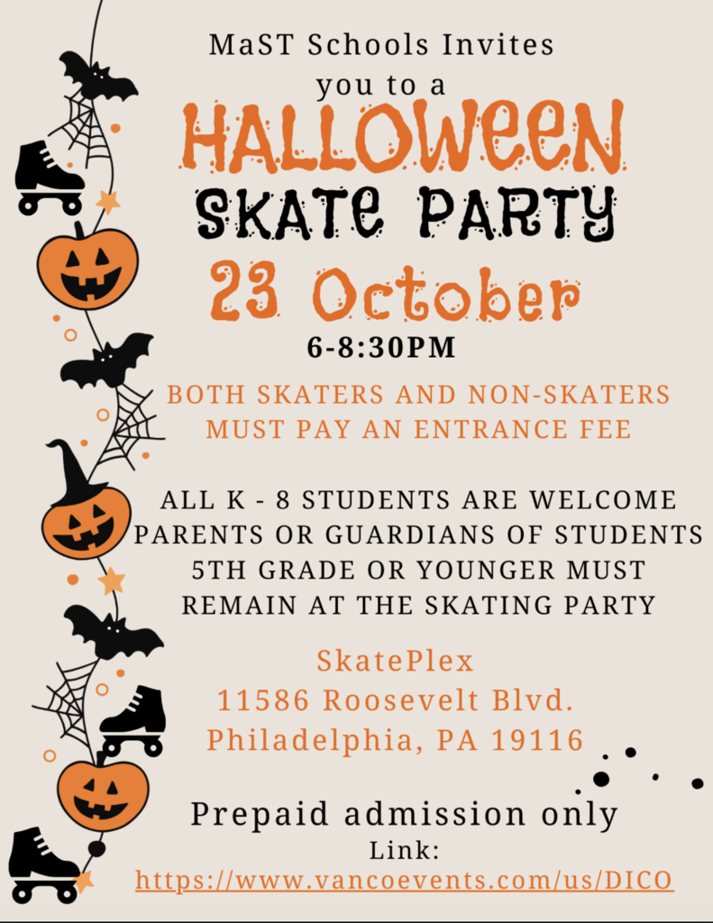halloween flyer october 23rd skate party