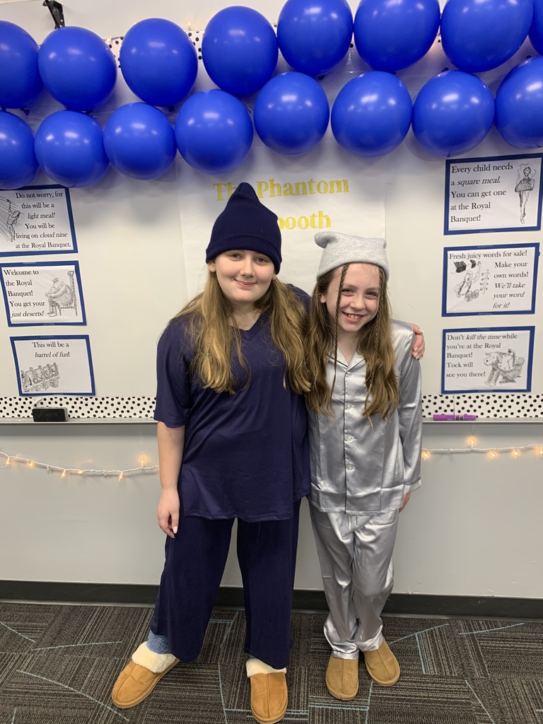 To celebrate finishing our novel study of The Phantom Tollbooth, our fifth graders threw their very own Royal Banquet—just like in the story! 👑📚 Students dressed up as the book’s unique characters, enjoyed the movie, and snacked on some clever wordplay treats. It was a day full of creativity, laughter, and fun!✨💙