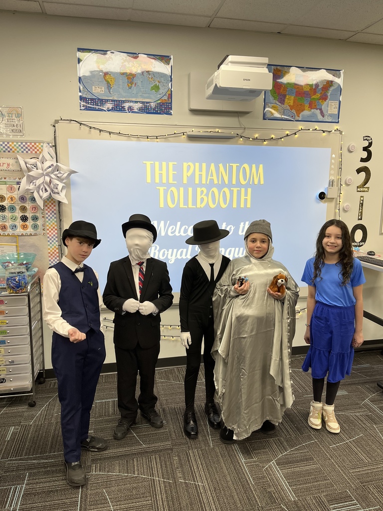 To celebrate finishing our novel study of The Phantom Tollbooth, our fifth graders threw their very own Royal Banquet—just like in the story! 👑📚 Students dressed up as the book’s unique characters, enjoyed the movie, and snacked on some clever wordplay treats. It was a day full of creativity, laughter, and fun!✨💙