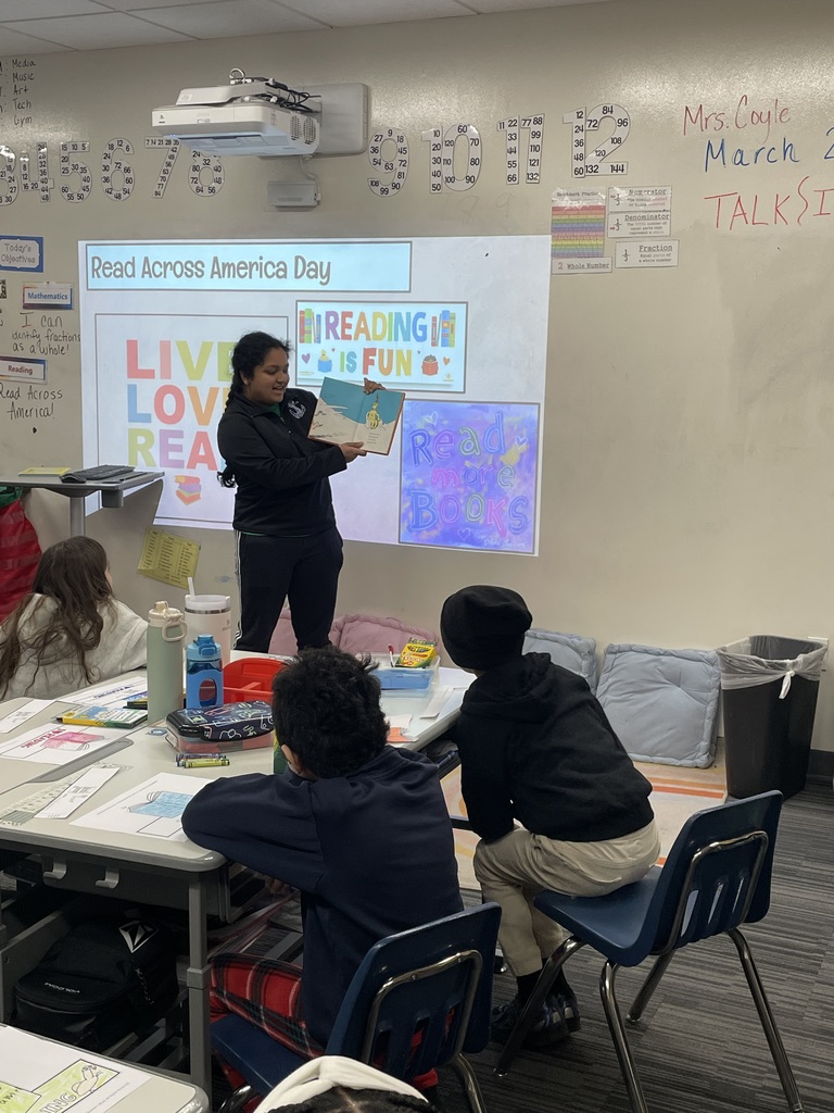 To celebrate National Read Across America day, some of our high school NHS students volunteered to be guest readers in our 3rd grade classrooms!