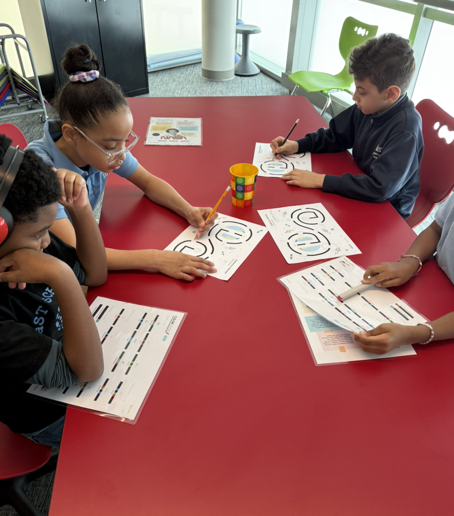 In honor of Black History Month, 3rd-grade students learned about Katherine Johnson’s incredible impact on space exploration and then put it into action! 🚀 Students coded their Ozobots to travel from Earth to the Moon, using math and color codes to land perfectly 🌕