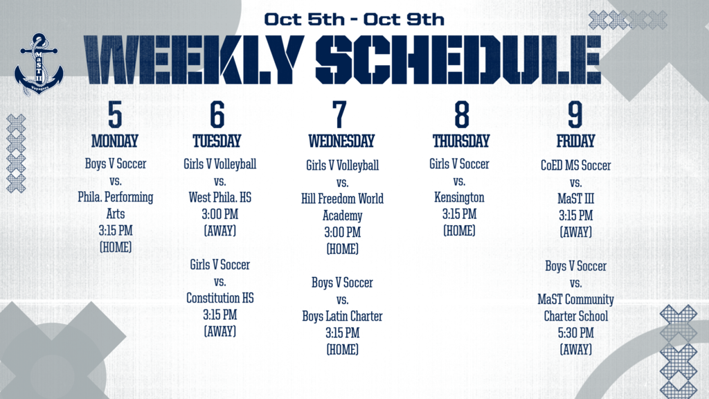 Weekly Sports Schedule