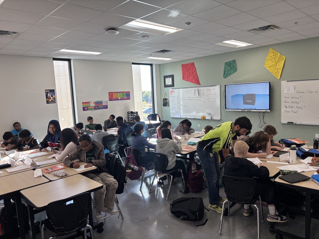 7th Grade Design & Modeling Class Drawing