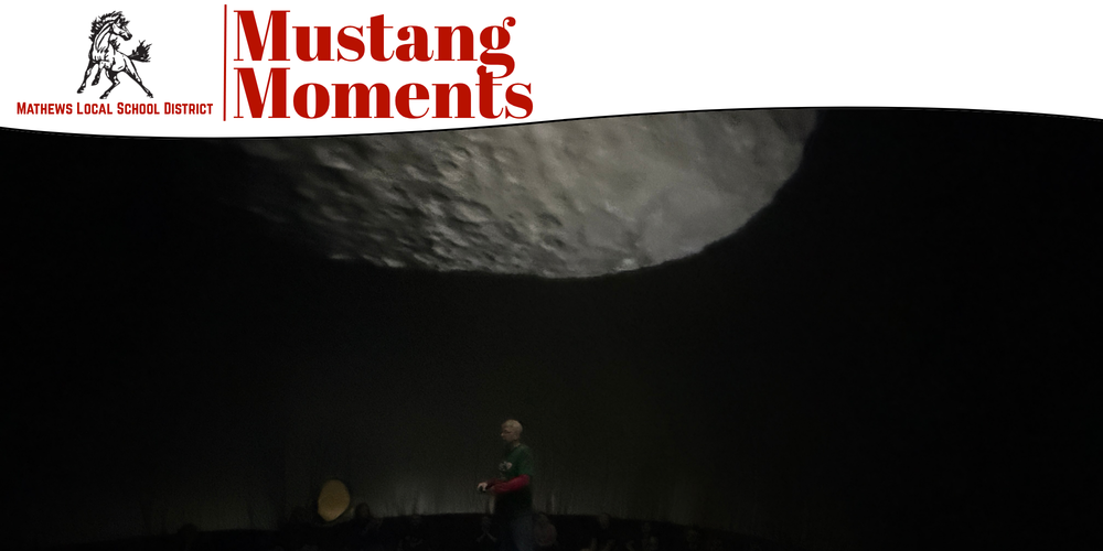 Mathews Elementary Students Experience Mobile Planetarium