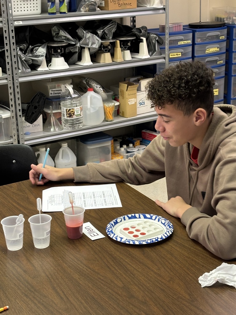 Students analyze simulated blood samples