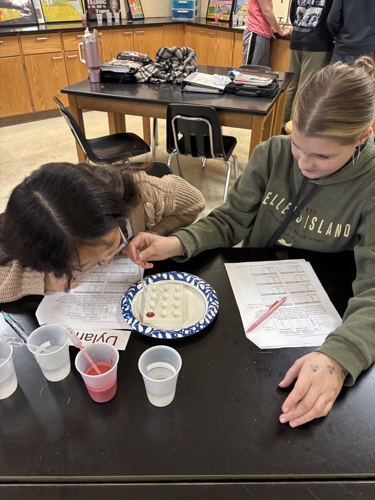 Students analyze simulated blood samples