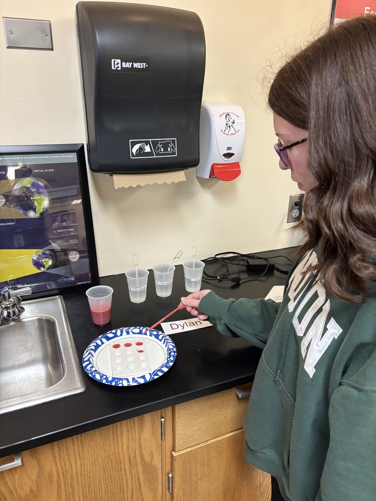 Students analyze simulated blood samples