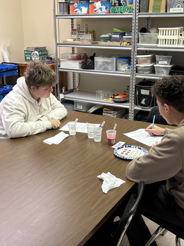Students analyze simulated blood samples