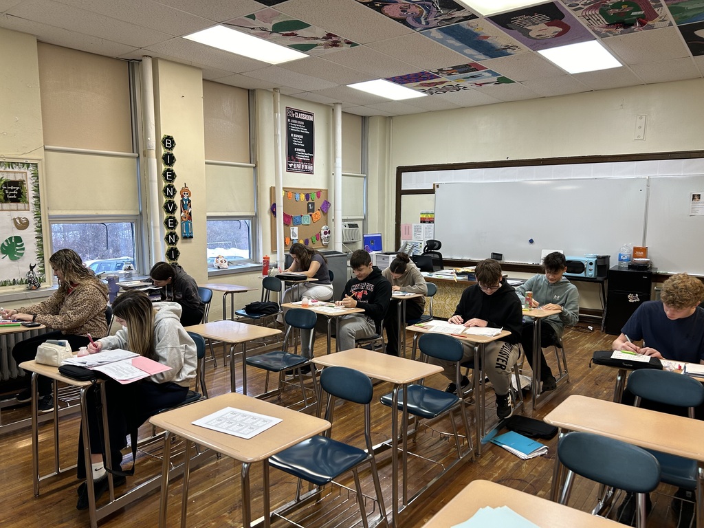 Students exchanging Valentine boxes