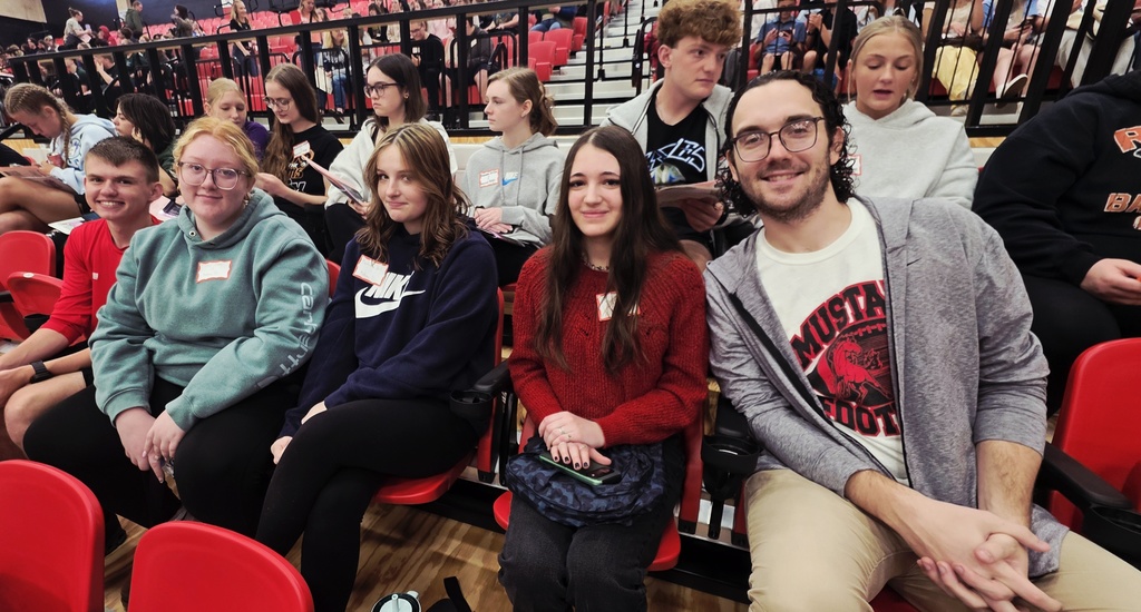 A group of Mathews Local Schools students attend the 48th Annual English Festival at Youngstown State University, where they participated in writing workshops, met authors, competed in literature trivia, and connected with students from other schools.