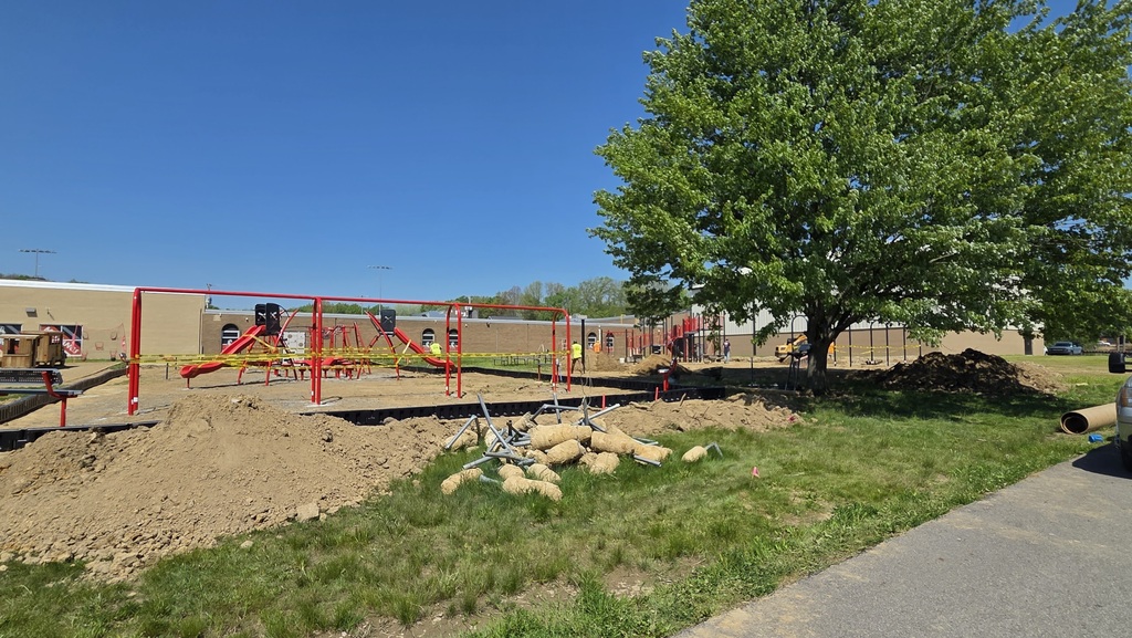 Playground Progress Taking Shape at Mathews Elementary