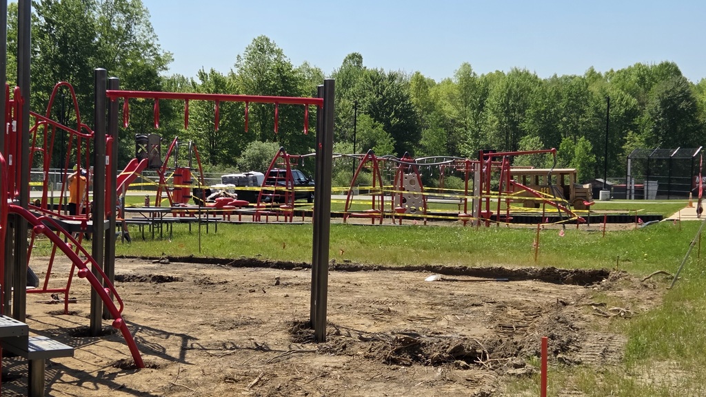 Playground Progress Taking Shape at Mathews Elementary