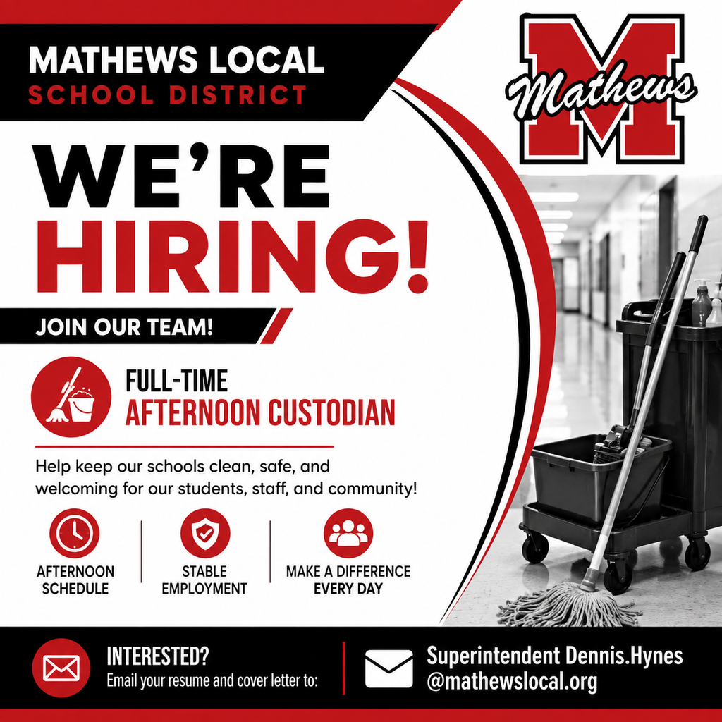 Job posting for Afternoon Custodian