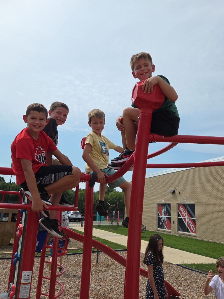 Our students at Mathews Elementary School are loving their new playgrounds!