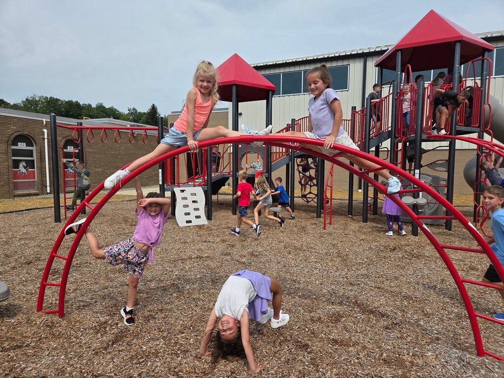 Our students at Mathews Elementary School are loving their new playgrounds!