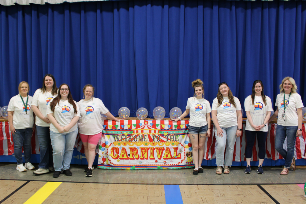 Franklin Preschool Parent Advisory Team pictured at the Carnival Family Night