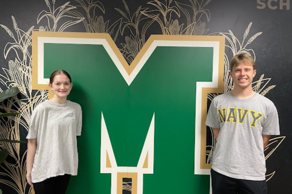 Photo of two MHS seniors chosen as the rotary students of the month