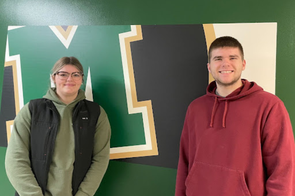 Two MHS students pictured as Mattoon Rotary Students of the Month